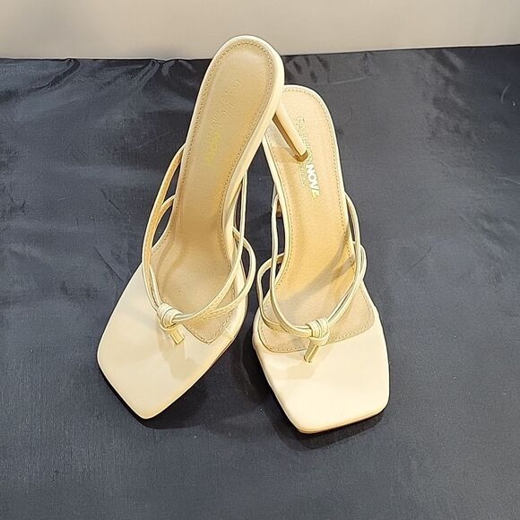 BRAND NEW FASHION NOVA HIGH HEEL STILETTOS SQUARE TOE SANDAL - Picture 13 of 16